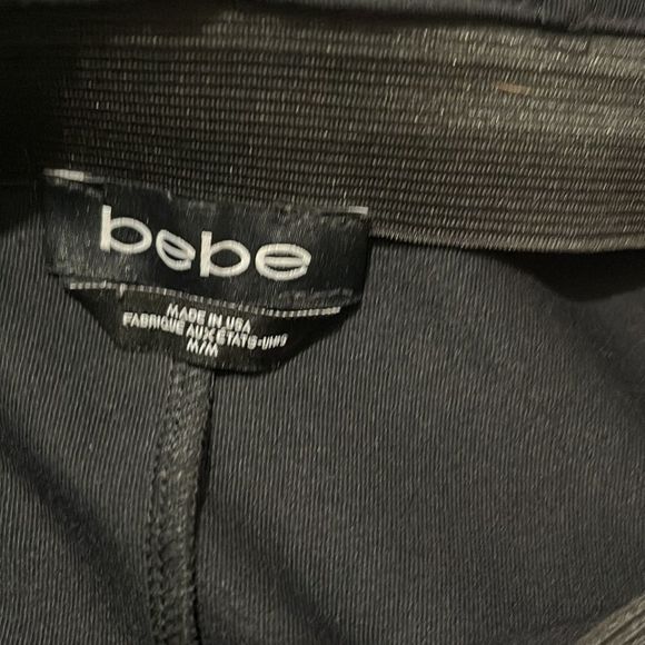 Bebe Black Mesh Detail Midi Skirt size M - Picture 3 of 3